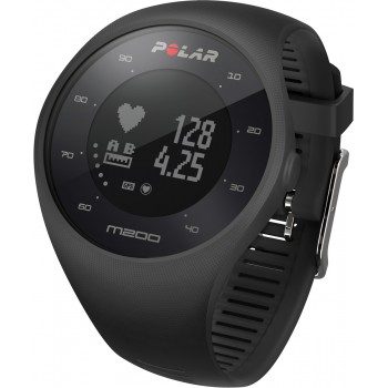 Polar M200 Bilekten Nabız Ölçen GPS'li Koşu Saati Siyah Renk + Kırmızı Kayış HEDİYE