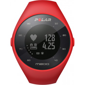 Polar M200 Bilekten Nabız Ölçen GPS'li Koşu Saati - Kırmızı