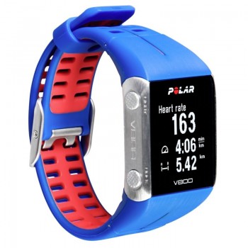 Polar V800 GPS'li Nabız Kontrol Saati BLU/RED + Göğüs Bandı