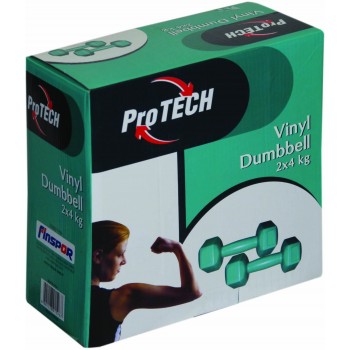 Protech 4 Kg Yeşil Vinyl Çiftli Dambıl