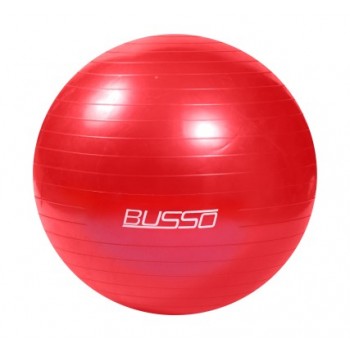 BUSSO 65 CM KIRMIZI ANTI BURST PİLATES TOPU POMPA HEDİYELİ